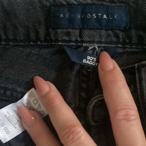 Aeropostale 90's Baggy Dark Blue Jeans - Picture 2 of 4